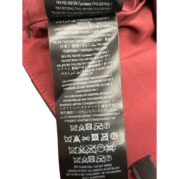 Faux Leather Guess Pants New Burgundy Size 12 - Picture 7 of 7